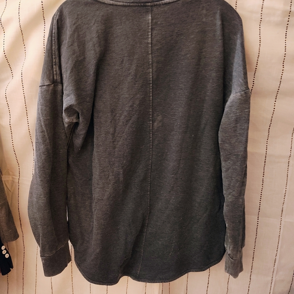 Balance Collection Womens Sweatshirt Pullover Crew Neck Darker Gray L - Picture 3 of 3